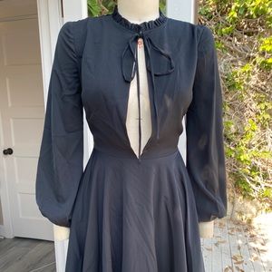 BEBE OPEN BACK WOVEN DRESS